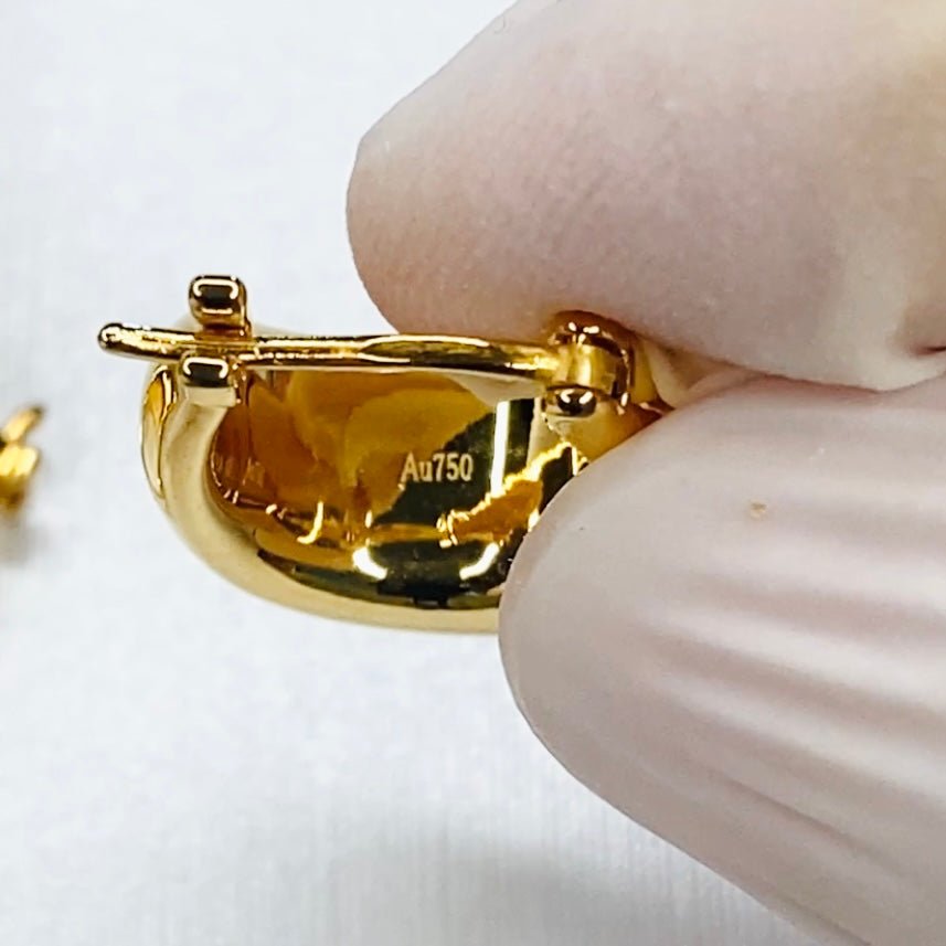 K18YG WG ティアドロップ フープピアス リングピアス 中空ピアス イエローゴールド ホワイトゴールド 丸い ドロップ型 18K 18金 雫 涙 - Jewelry Hills Tokyo