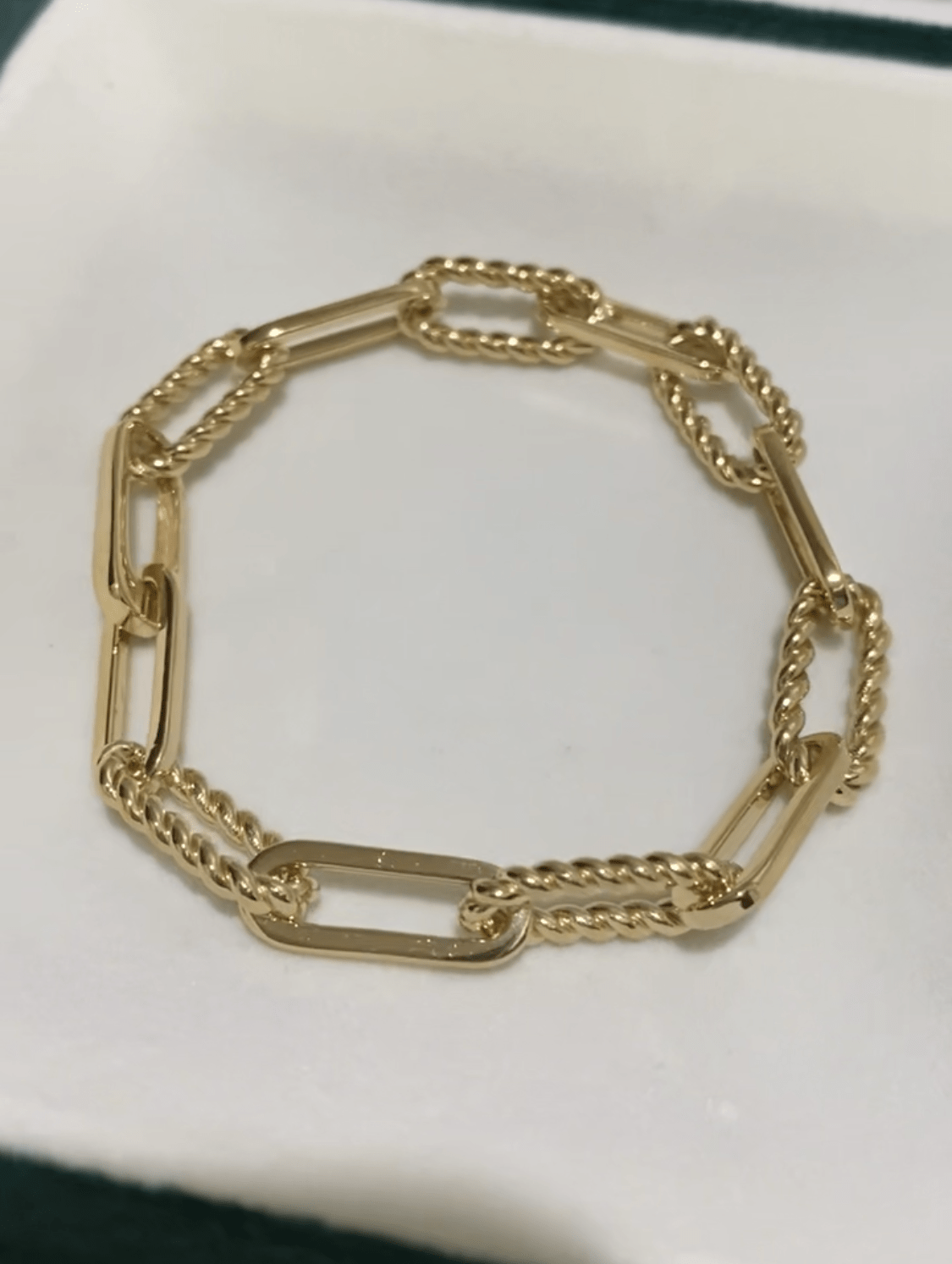 K18YG イエローゴールド WG レオンチェーン ケーブルチェーン 18K 18金 オーバルチェーン ねじり ロープ ツイスト ブレスレット ブレス メンズ レディース ユニセックス ブレスレットチェーン 太め コンビチェーン イエローゴールド WG ホワイトゴールド 17cm~ - Jewelry Hills Tokyo