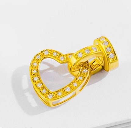 K18YG WG ダイヤモンド イエローゴールド ホワイトゴールド 四ツ葉 ハート クローバー パーツ チャーム チェーンパーツ コマ 18K - Jewelry Hills Tokyo