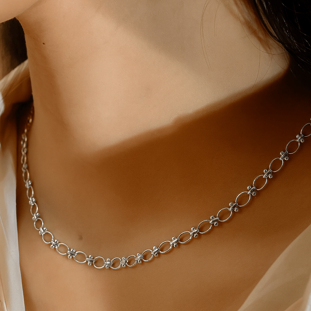 K18YG WG オーバルリンクチェーン イタリアン 18K チェーンネックレス チェーン アンティークチェーン デザインチェーン ファッションチェーン イエローゴールド ホワイトゴールド ヨーロピアン - Jewelry Hills Tokyo