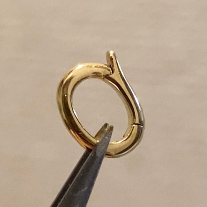 K18YG WG クリッカー パーツ オーバル バチカン チャーム 18K クラスプ 開閉 コマ ワンタッチ 繋ぎ イエローゴールド K18WG ホワイトゴールド - Jewelry Hills Tokyo