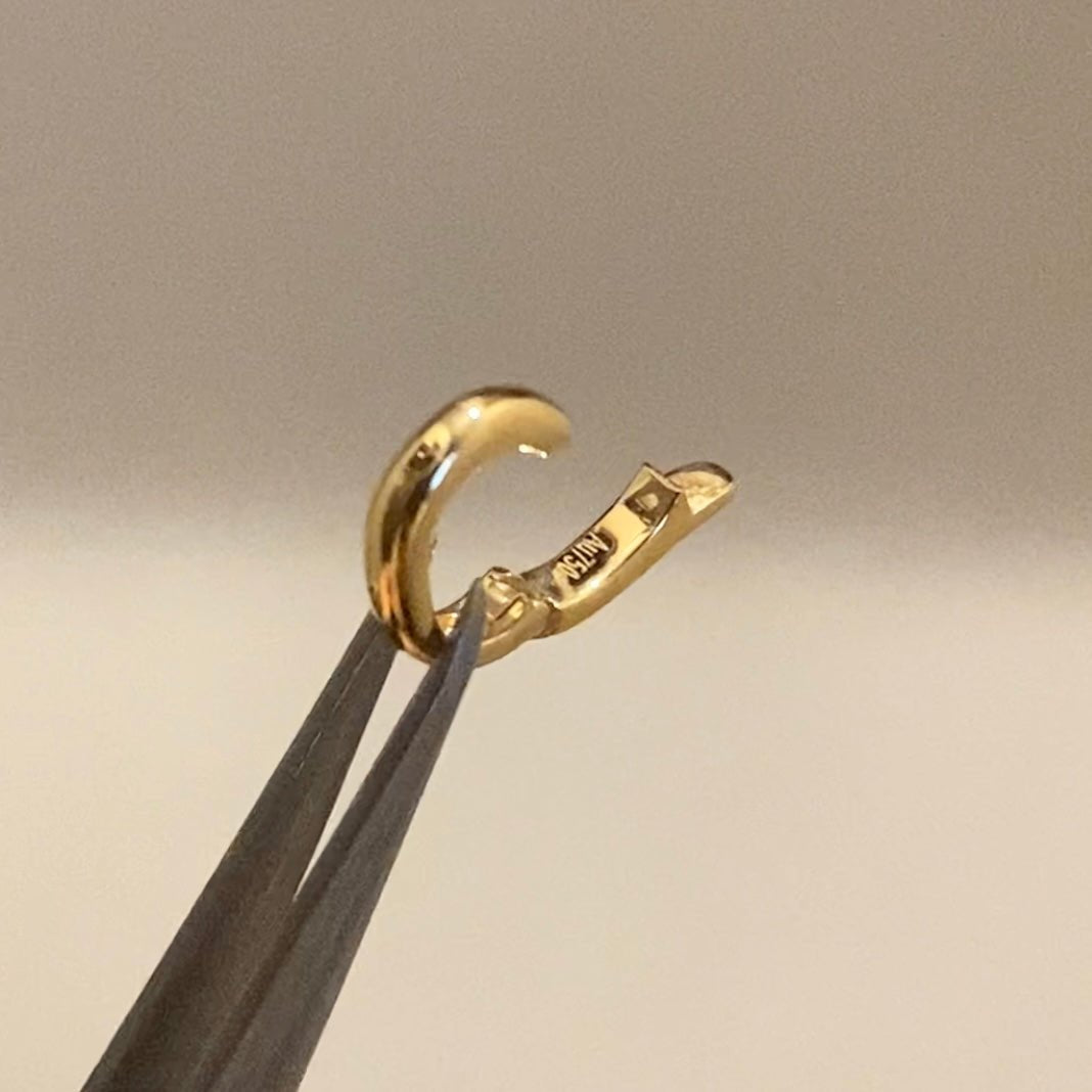 K18YG WG クリッカー パーツ オーバル バチカン チャーム 18K クラスプ 開閉 コマ ワンタッチ 繋ぎ イエローゴールド K18WG ホワイトゴールド - Jewelry Hills Tokyo
