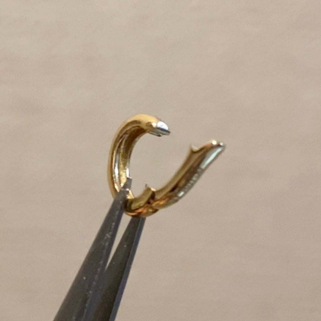 K18YG WG クリッカー パーツ オーバル バチカン チャーム 18K クラスプ 開閉 コマ ワンタッチ 繋ぎ イエローゴールド K18WG ホワイトゴールド - Jewelry Hills Tokyo