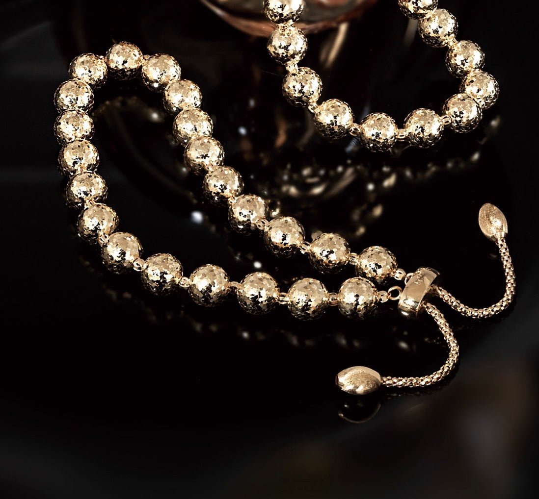 K18YG WG ボールチェーン ブレスレット 18K 大ぶり 太め カットフェイス ミラーボール WG ホワイトゴールド YG イエローゴールド - Jewelry Hills Tokyo