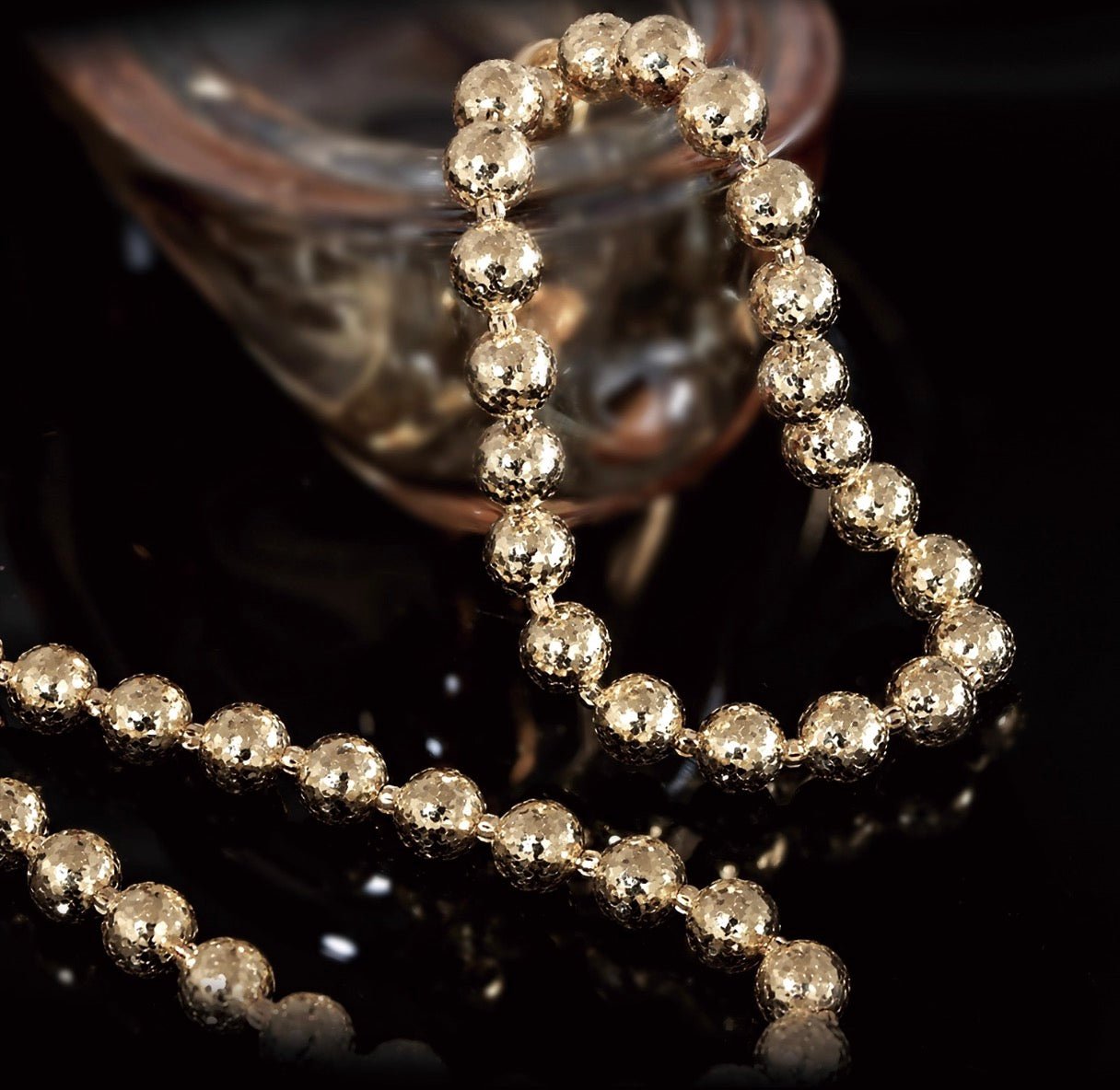 K18YG WG ボールチェーン ブレスレット 18K 大ぶり 太め カットフェイス ミラーボール WG ホワイトゴールド YG イエローゴールド - Jewelry Hills Tokyo