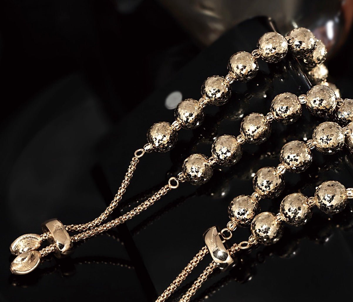 K18YG WG ボールチェーン ブレスレット 18K 大ぶり 太め カットフェイス ミラーボール WG ホワイトゴールド YG イエローゴールド - Jewelry Hills Tokyo