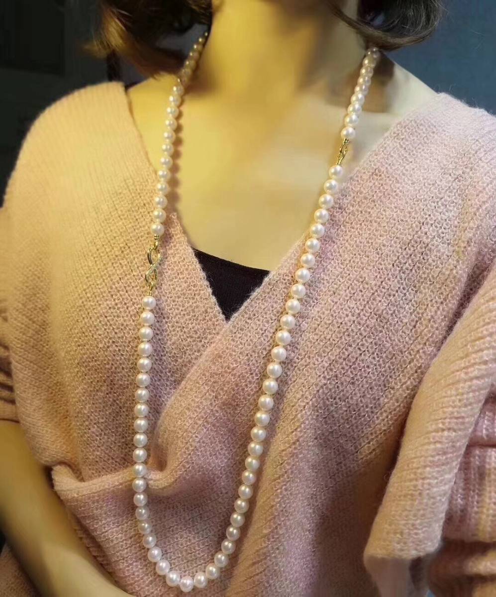 K18YG WG ジュエリーパーツ クラスプ チャーム 繋ぎ ネックレス用 8 8の字 インフィニティ パール用 パール繋ぎ 18K コネクター - Jewelry Hills Tokyo