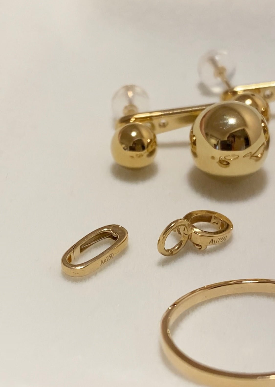 K18YG WG PG クラスプ オーバル チェーンパーツ 開口 18K パーツ バチカン ペンダントパーツ ブレスレットパーツ チャーム繋ぎ 18金 - Jewelry Hills Tokyo
