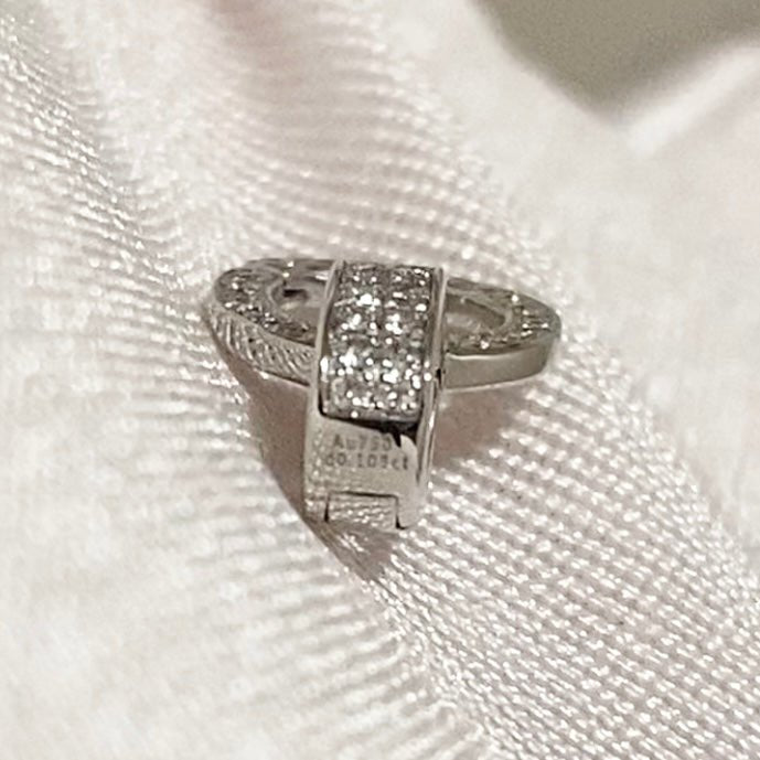 K18YG WG PG ダイヤ ロック付き ダイヤモンド バチカン ネックレスパーツ ペンダントパーツ 18K イエローゴールド ホワイトゴールド ピンクゴールド フルダイヤ マルチバチカン 爪ロック - Jewelry Hills Tokyo