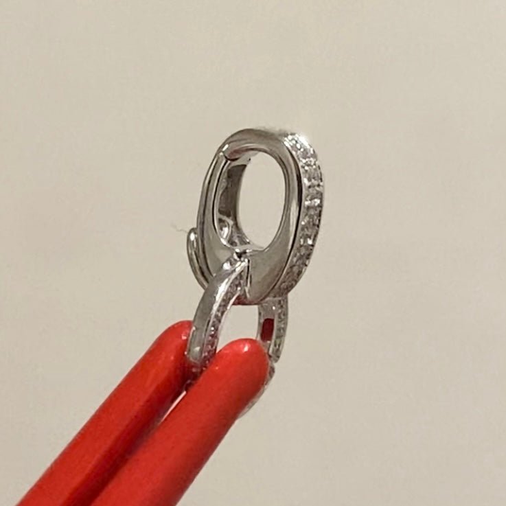 K18YG WG PG ダイヤ ロック付き ダイヤモンド バチカン ネックレスパーツ ペンダントパーツ 18K イエローゴールド ホワイトゴールド ピンクゴールド フルダイヤ マルチバチカン 爪ロック - Jewelry Hills Tokyo