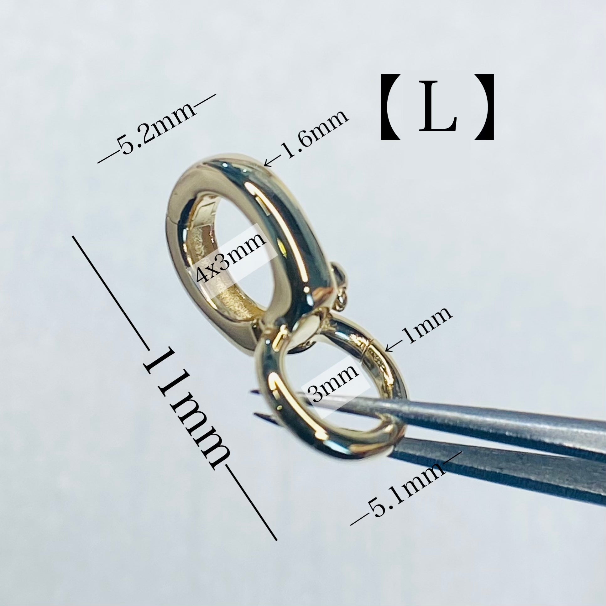 【大・鏡面】K18YG WG バチカン パーツ ロック付き チャーム留め 18K L鏡面】K18YG WG PG バチカン パーツ チャーム留め 18K チェーンパーツ