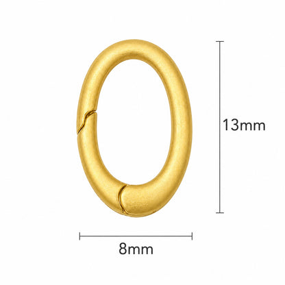 K18YG プッシュ式 クラスプ マット バチカン 繋ぎ チャーム 18K ハート オーバル イエローゴールド 楕円形 スナップ開口 コマ 開閉 貴金属パーツ