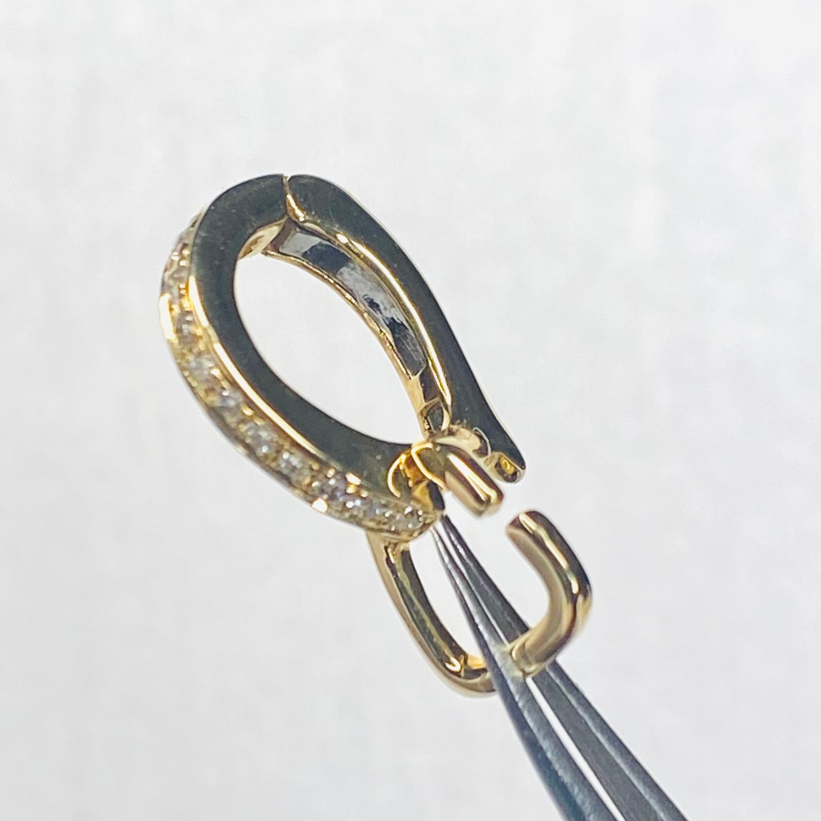 18金 YG WG バチカン ダイヤモンド チャーム ダイヤ 18K チェーンパーツ ペンダントパーツ K18 繋ぎ 開口 ワンタッチ マルチバチカン イエローゴールド ホワイトゴールド AU750 - Jewelry Hills Tokyo