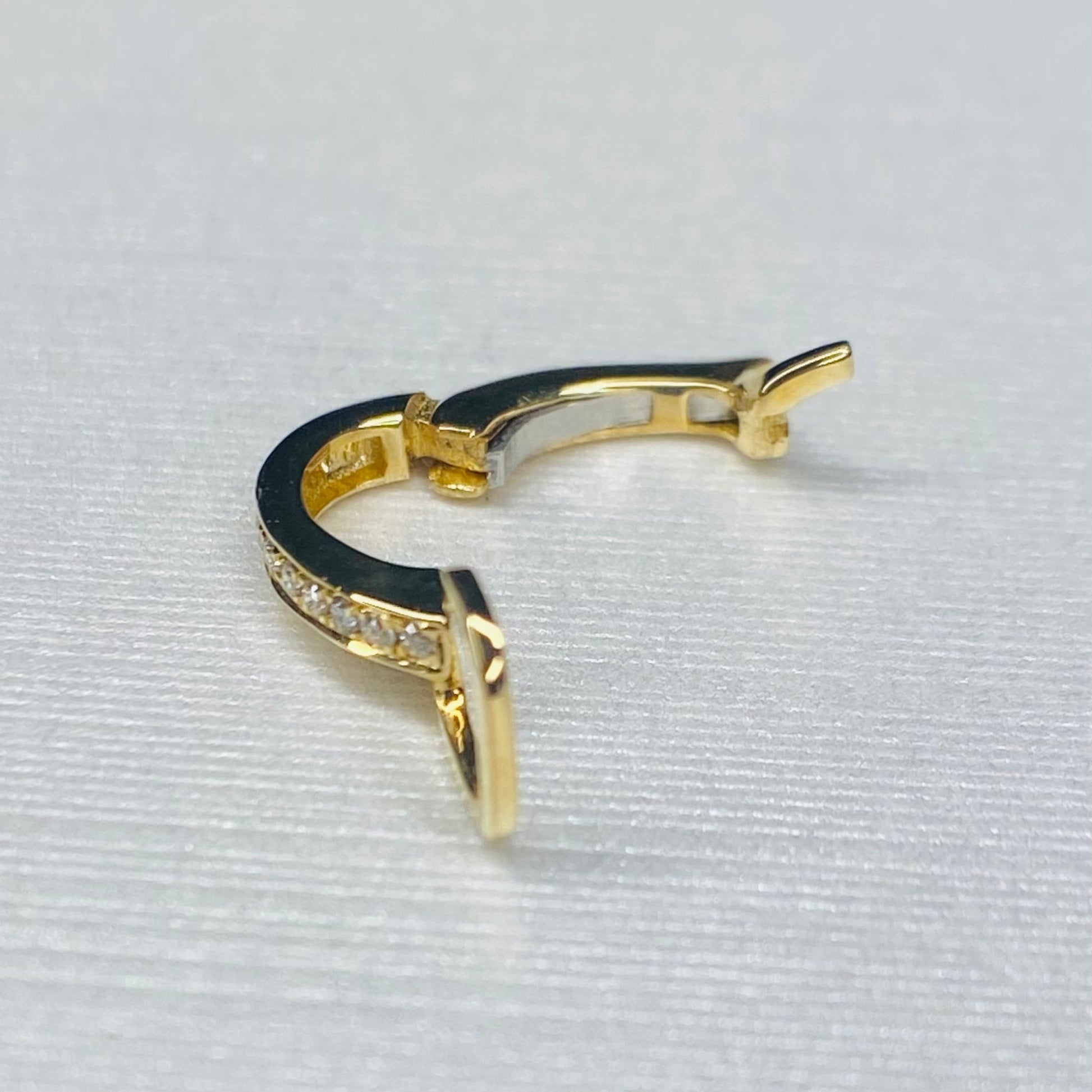 18金 YG WG バチカン ダイヤモンド チャーム ダイヤ 18K チェーンパーツ ペンダントパーツ K18 繋ぎ 開口 ワンタッチ マルチバチカン イエローゴールド ホワイトゴールド AU750 - Jewelry Hills Tokyo