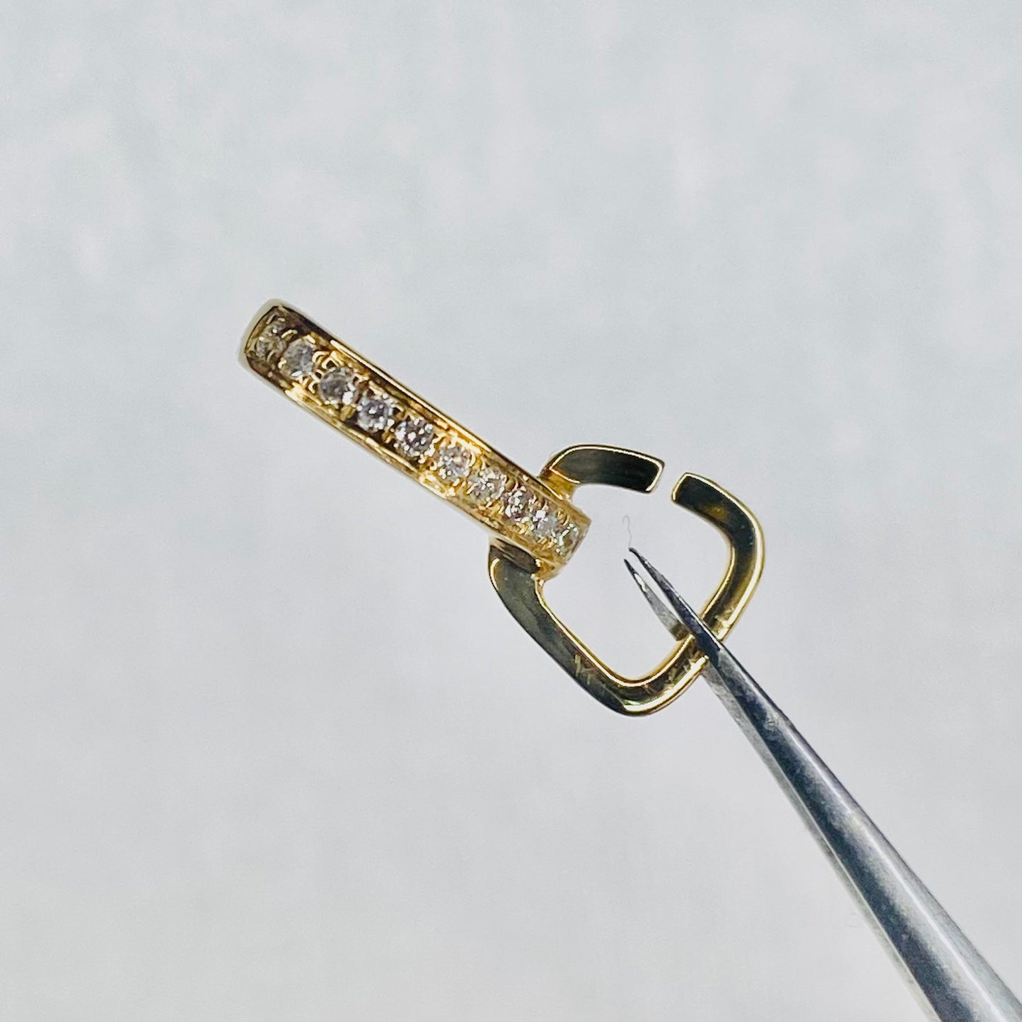 18金 YG WG バチカン ダイヤモンド チャーム ダイヤ 18K チェーンパーツ ペンダントパーツ K18 繋ぎ 開口 ワンタッチ マルチバチカン イエローゴールド ホワイトゴールド AU750 - Jewelry Hills Tokyo