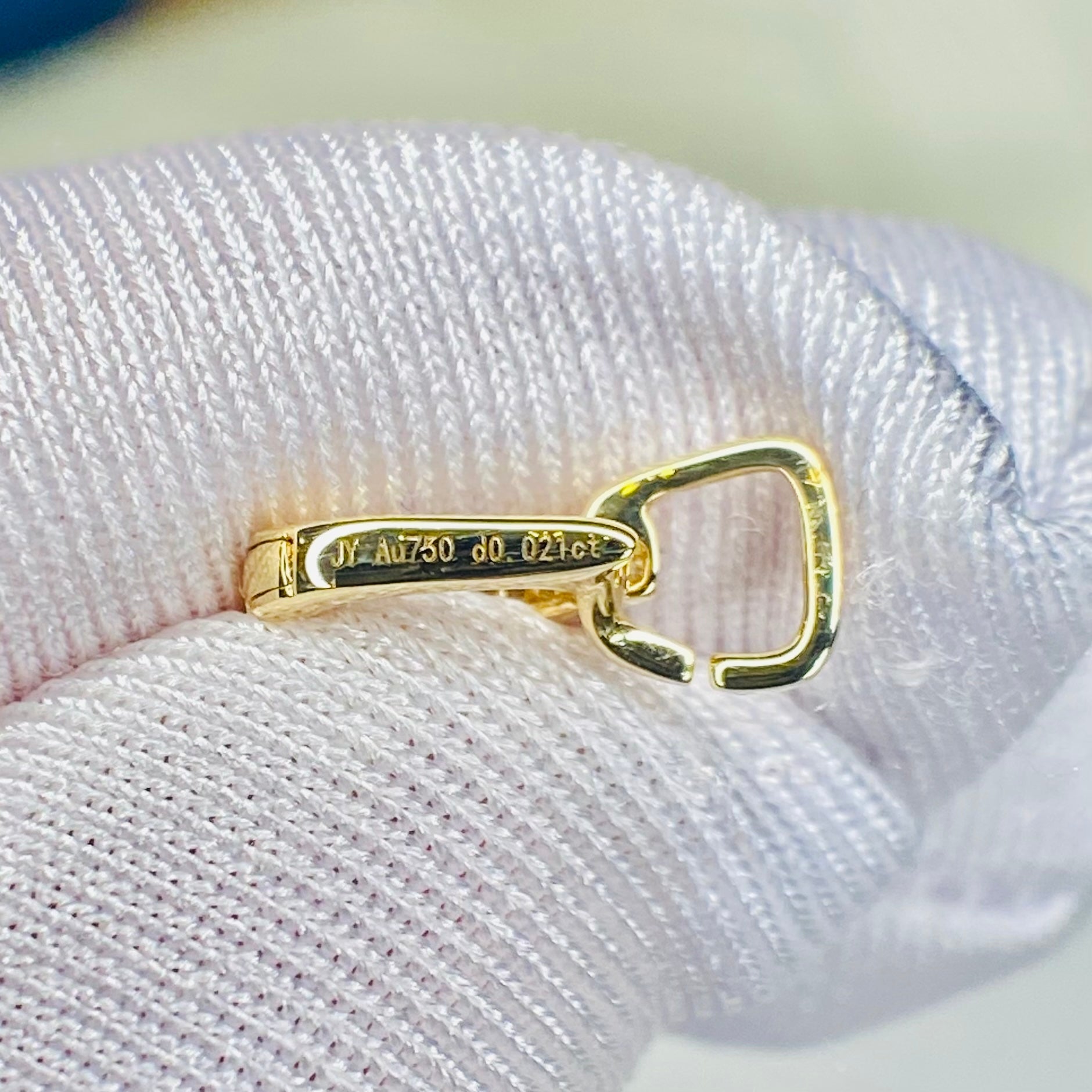 18金 YG WG バチカン ダイヤモンド チャーム ダイヤ 18K チェーンパーツ ペンダントパーツ K18 繋ぎ 開口 ワンタッチ マルチバチカン イエローゴールド ホワイトゴールド AU750 - Jewelry Hills Tokyo
