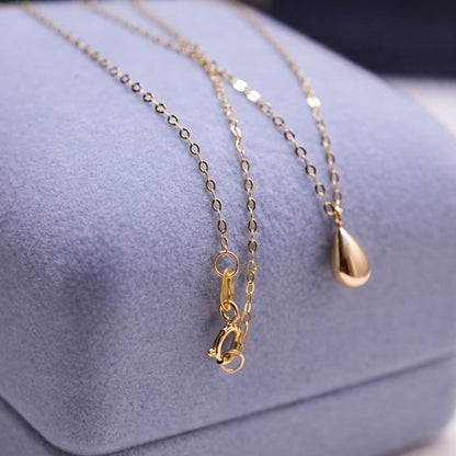 K18YG ティアドロップ ネックレス ペンダント 小ぶり シンプル 小さめ 雫 18k ペンダント