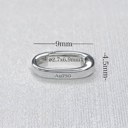 K18YG WG PG クラスプ オーバル 18金 YG イエローゴールド ホワイトゴールド ピンクゴールド 楕円 パーツ チャーム 18K 開口 コマ 繋ぎ チャーム