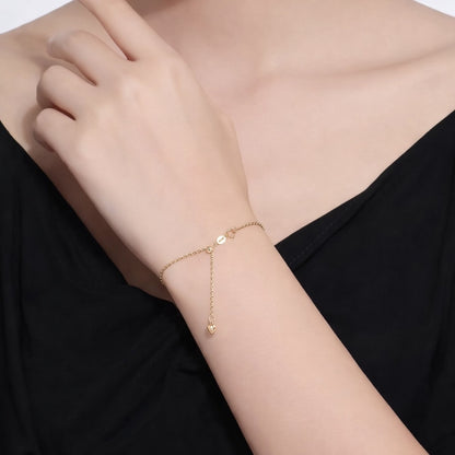 k18yg wg pg chain bracelet heart