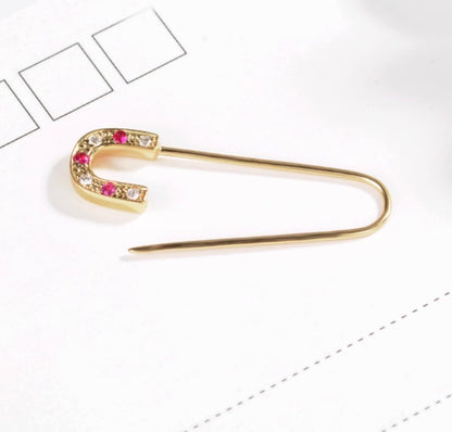 K18WG YG PG ピン ピアス ブローチ ルビー ダイヤモンド ホワイトゴールド イエローゴールド ピンクゴールド