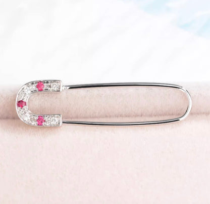 K18WG YG PG ピン ピアス ブローチ ルビー ダイヤモンド ホワイトゴールド イエローゴールド ピンクゴールド