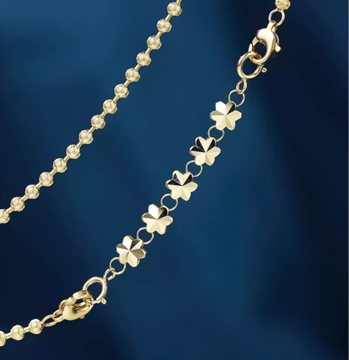 K18YG チャーム 桜 花 引き輪 ヒキワ 両端開口 チェーンパーツ アジャスター 繋ぎ  ネックレスパーツ YG イエローゴールド