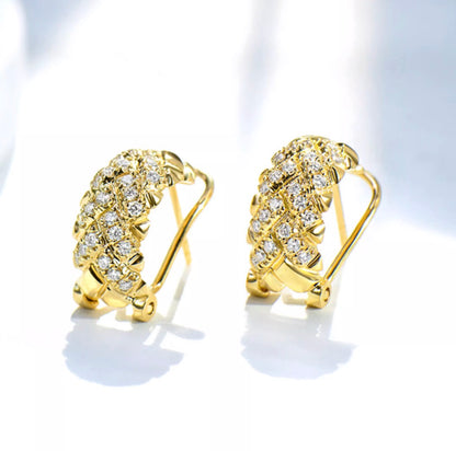 K18YG PG WG クリップピアス ダイヤモンド ピアス イエローゴールド 18K 18金 YG ピンクゴールド ホワイトゴールド 大ぶり 豪華 ダイヤ V      送料無料     匿名配送