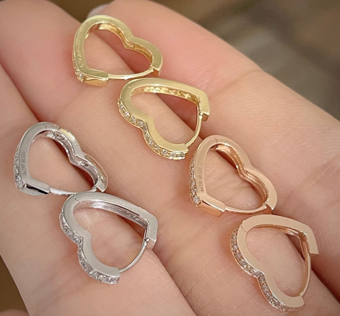 K18YG WG PG ハート ダイヤモンドピアス ピアス ハートピアス イエローゴールド ホワイトゴールド ピンクゴールド 18K ダイヤ YG