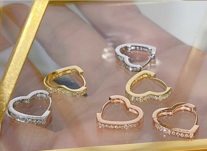 K18YG WG PG ハート ダイヤモンドピアス ピアス ハートピアス イエローゴールド ホワイトゴールド ピンクゴールド 18K ダイヤ YG