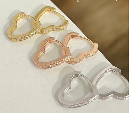 K18YG WG PG ハート ダイヤモンドピアス ピアス ハートピアス イエローゴールド ホワイトゴールド ピンクゴールド 18K ダイヤ YG