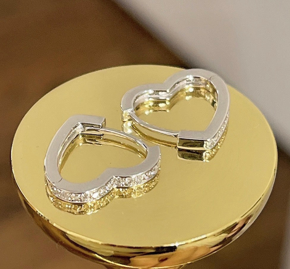 K18YG WG PG ハート ダイヤモンドピアス ピアス ハートピアス イエローゴールド ホワイトゴールド ピンクゴールド 18K ダイヤ YG