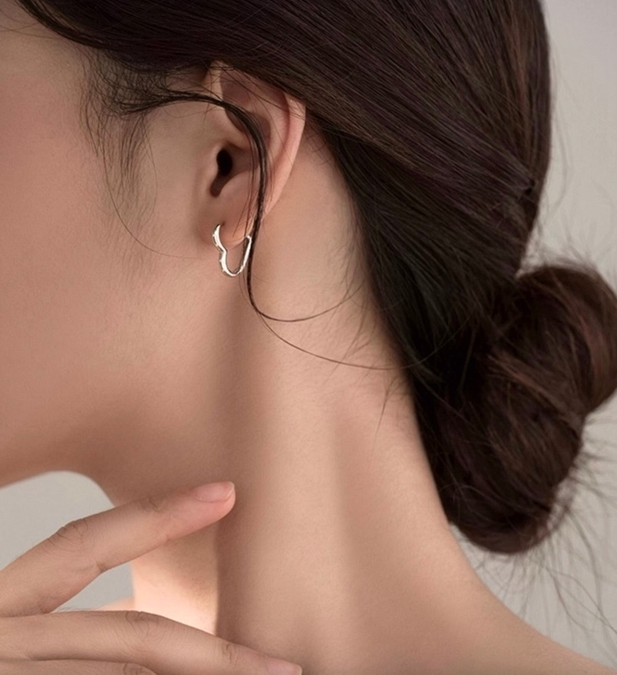 PT950 プラチナ ハート ピアス フープピアス ハート型 リングピアス