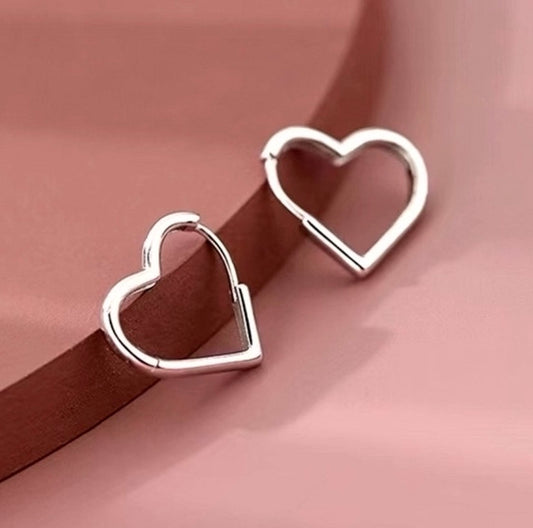 PT950 プラチナ ハート ピアス フープピアス ハート型 リングピアス