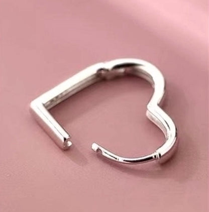 PT950 プラチナ ハート ピアス フープピアス ハート型 リングピアス