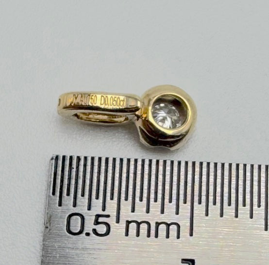 K18YG WG ダイヤモンド チャーム ダイヤ 18K バチカン ネックレスパーツ K18 YG イエローゴールド ホワイトゴールド ペンダント