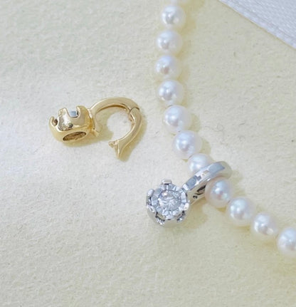 K18YG WG ダイヤモンド チャーム ダイヤ 18K バチカン ネックレスパーツ K18 YG イエローゴールド ホワイトゴールド ペンダント