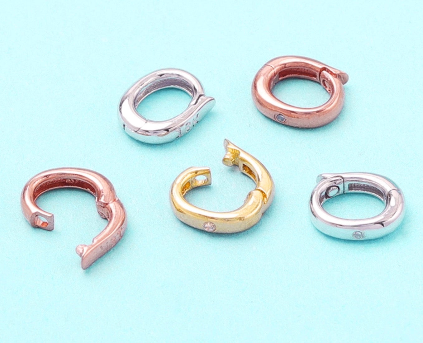 K18YG WG PG バチカン 一粒ダイヤ クリッカー 繋ぎ ネックレスパーツ チャームホルダー 18金 18金 YG クラスプ イエローゴールド