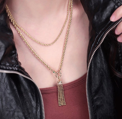 K18YG スネークチェーン 蛇 エメラルド ネックレス 2.7mm 50cm 18K YG イエローゴールド 太め スネークネックレス メンズ レディース 18金 ホースシュー 馬蹄