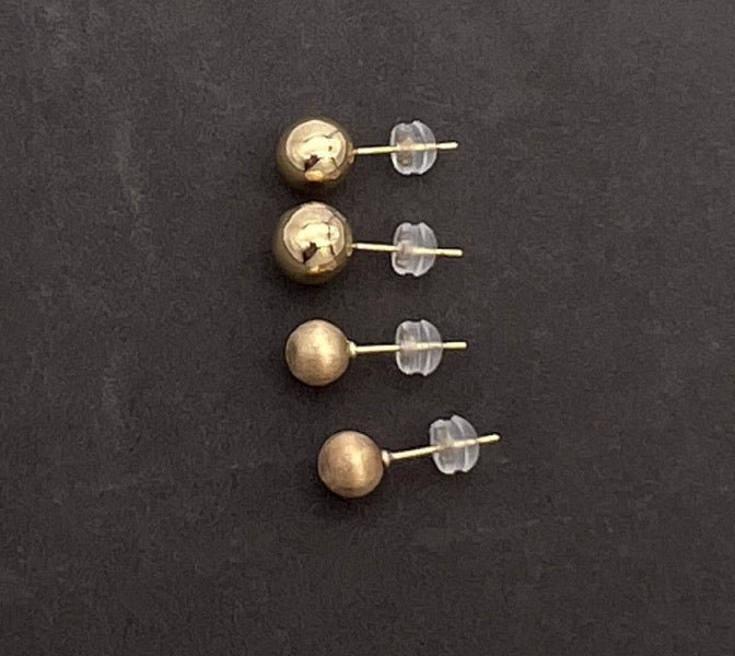 18k gold jewelry ball earrings twin