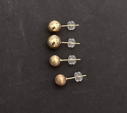 18k gold jewelry ball earrings twin