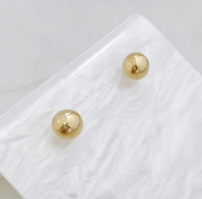 18k gold jewelry ball earrings twin