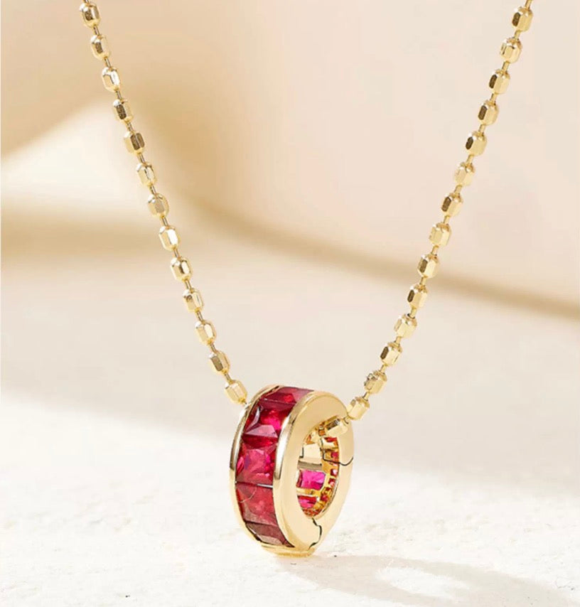 K18YG ツァボライト ルビー サファイア バチカン イエローゴールド 18金 18K グリーン 緑 チェーンパーツ ペンダントホルダー YG K18 パーツ