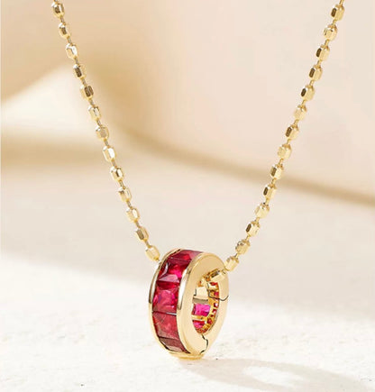 K18YG ツァボライト ルビー サファイア バチカン イエローゴールド 18金 18K グリーン 緑 チェーンパーツ ペンダントホルダー YG K18 パーツ