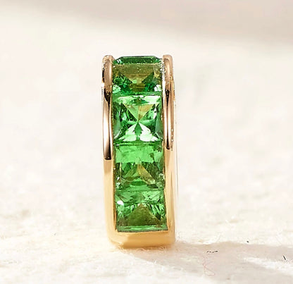 K18YG ツァボライト ルビー サファイア バチカン イエローゴールド 18金 18K グリーン 緑 チェーンパーツ ペンダントホルダー YG K18 パーツ