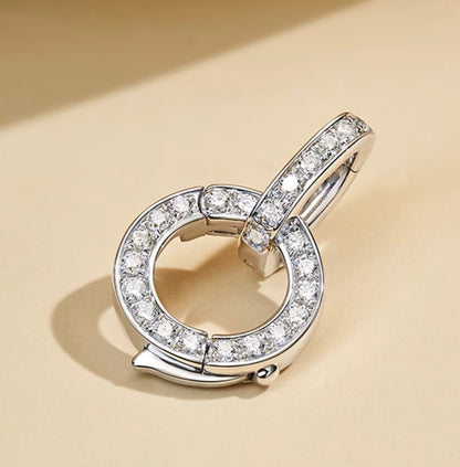 K18WG バチカン ダイヤモンド ダブルロック ジュエリーパーツ 18K 18金 ホワイトゴールド ロック付き 爪ロック チャーム マルチバチカン