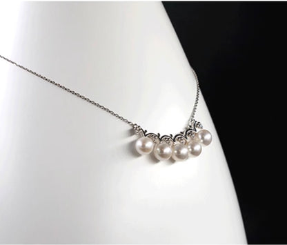 K18WG あこや真珠 ホワイトゴールド 18K 18金 ダイヤモンド ダイヤ WG K18金 ネックレス スマイルネックレス ペンダント アコヤ真珠 akoya