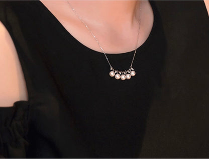 K18WG あこや真珠 ホワイトゴールド 18K 18金 ダイヤモンド ダイヤ WG K18金 ネックレス スマイルネックレス ペンダント アコヤ真珠 akoya