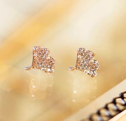 K18PG イチョウ ピンクゴールド 18K 18金 ジルコニア PG K18 ピアス スタッドピアス 銀杏