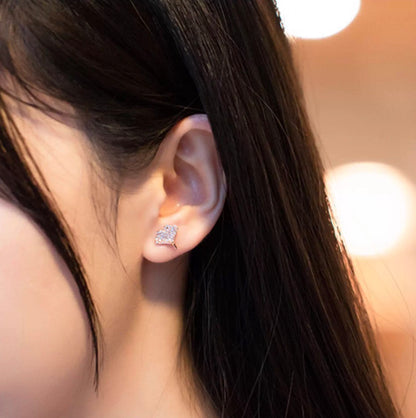 K18PG イチョウ ピンクゴールド 18K 18金 ジルコニア PG K18 ピアス スタッドピアス 銀杏