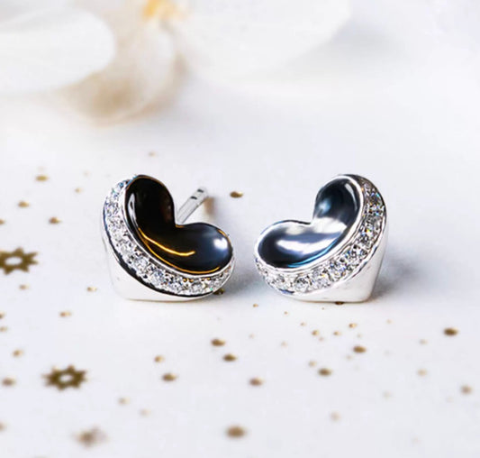 K18WG ハートピアス ダイヤモンド 18K 18金 ダイヤ WG K18 ピアス ハート ハート型 ホワイトゴールド
